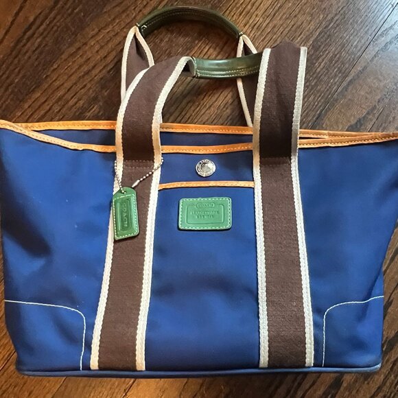 Coach Mini Navy Hampton Weekend Tote Bag - A04K-6261 - Picture 1 of 5